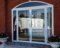 Porch with arch and double doors Arch and double door